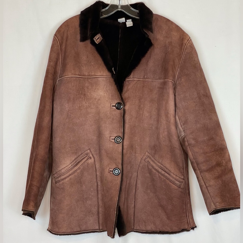 Vintage Shearling Jacket from Saks Fifth Avenue Brown Size L